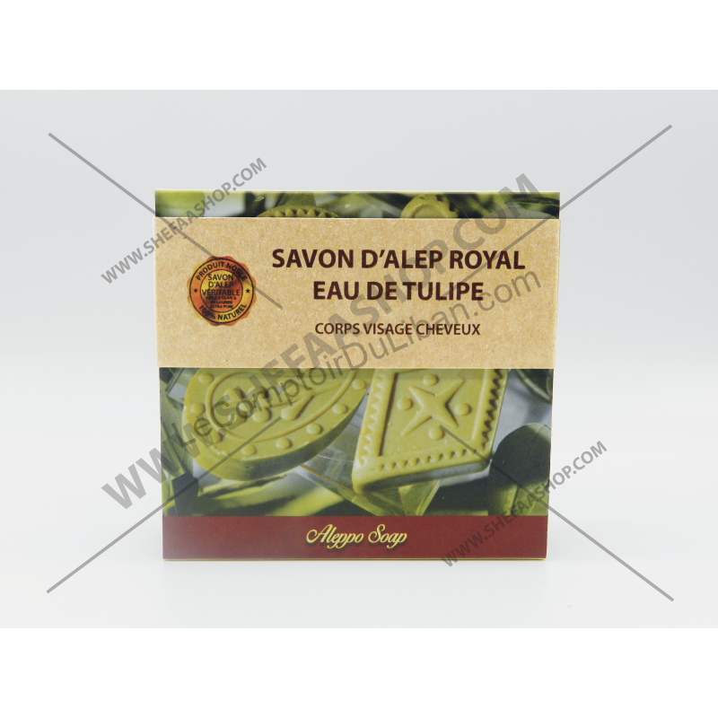 SAVON D'ALEP ROYAL À L'EAU DE TULIPE