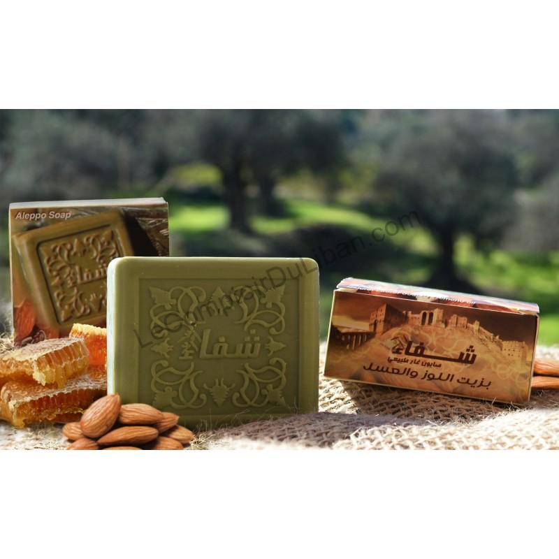 SAVON D'ALEP NATUREL À L'HUILE DE LAURIER & À L'HUILE D'AMANDE – Image 2
