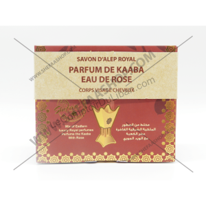 SAVON D'ALEP ROYAL AU PARFUM DE KAABA & À L'EAU DE ROSE