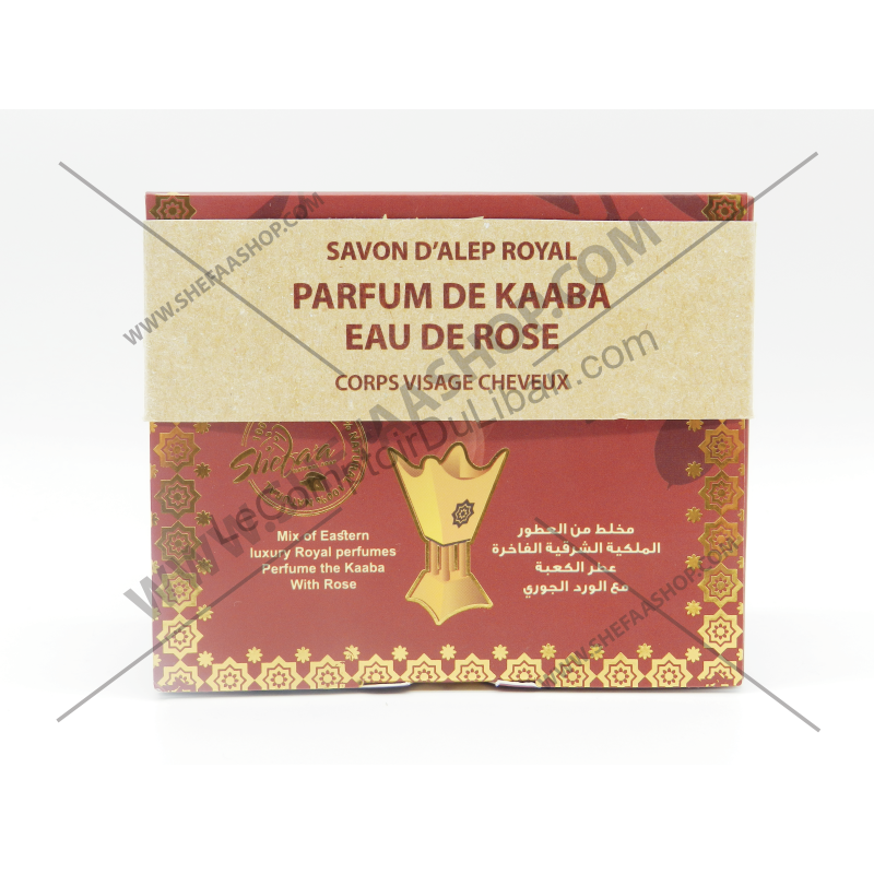 SAVON D'ALEP ROYAL AU PARFUM DE KAABA & À L'EAU DE ROSE